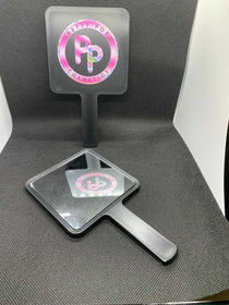 Small black square shape mirror
